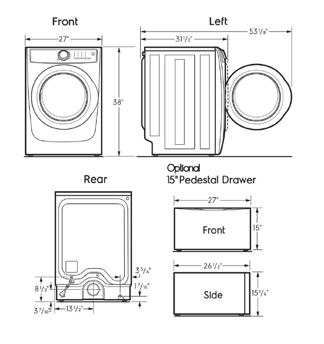 Front Load Perfect Steam Gas Dryer with Predictive Dry and Instant Refresh – 8.0 Cu. Ft.