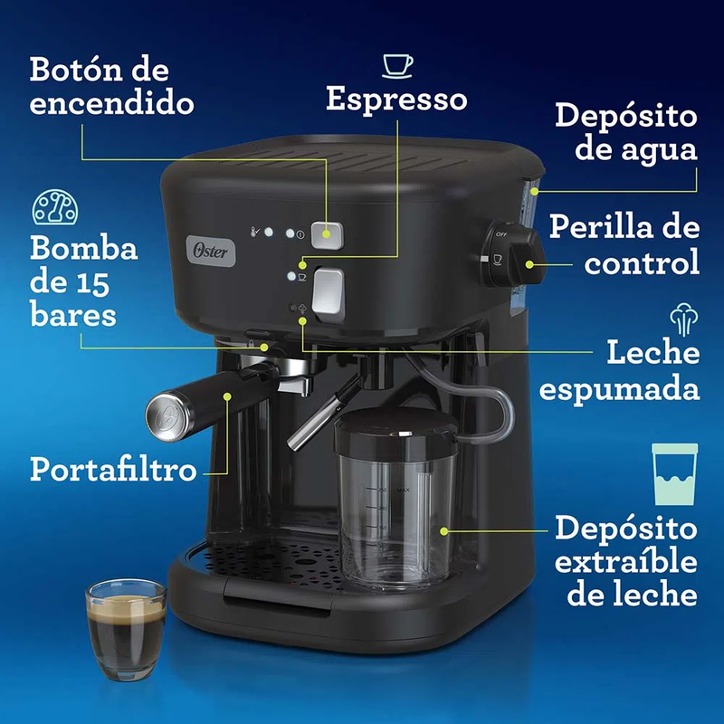 Cafetera para espresso y cappuccino