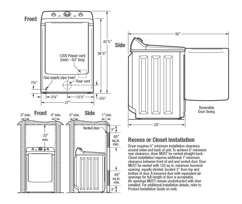 7.0 Cu. Ft. Gas Dryer