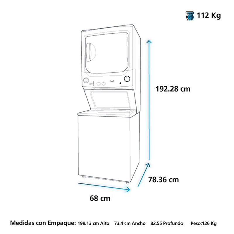 Centro de Lavado Aqua Saver Green a Gas 20 kg Diamond Gray con Sanitizado