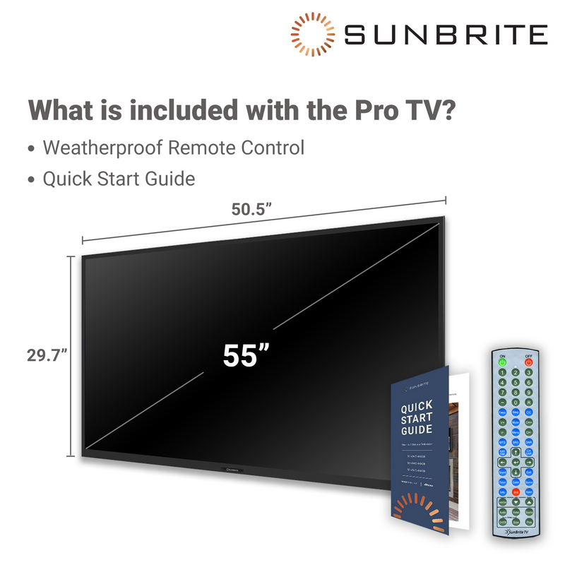 SunBrite Pros Series | Televisor De 55" | 4K | Outdoor TV | LED | HDR | Full Sun | Black