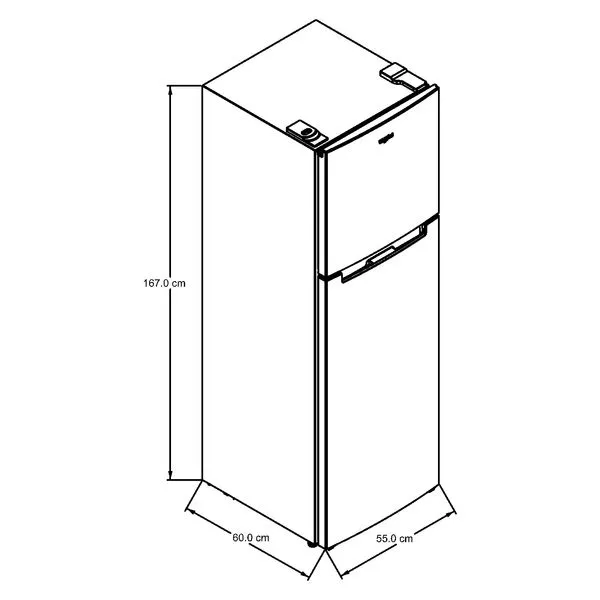 Refrigerador Whirlpool 9 pies Top Mount 2 puertas Xpert Inverter Gris