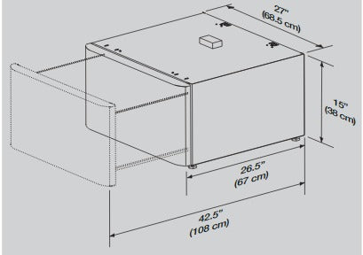 Pedestal con Cajón de 15"