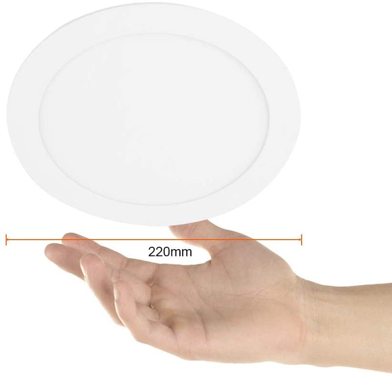 Lámpara empotrable de techo interior, LED integrado, blanco