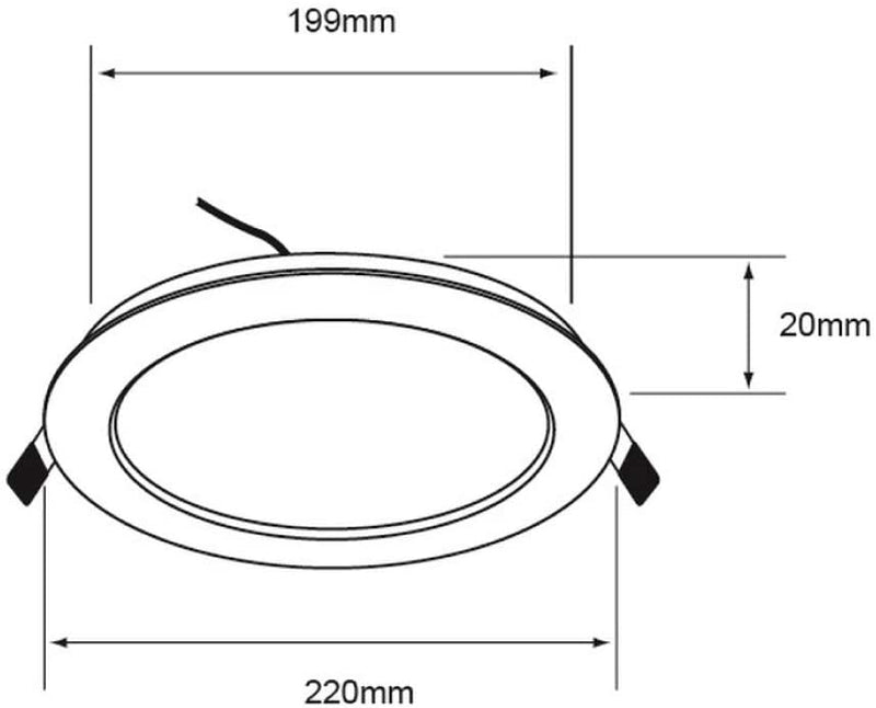 Lámpara empotrable de techo interior, LED integrado, blanco