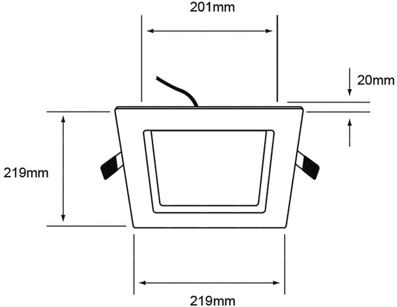 Lámpara de techo empotrada para interior, LED integrado, luz blanca