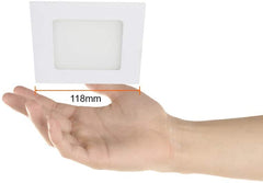 Lámpara empotrable de techo interior, LED integrado, blanco