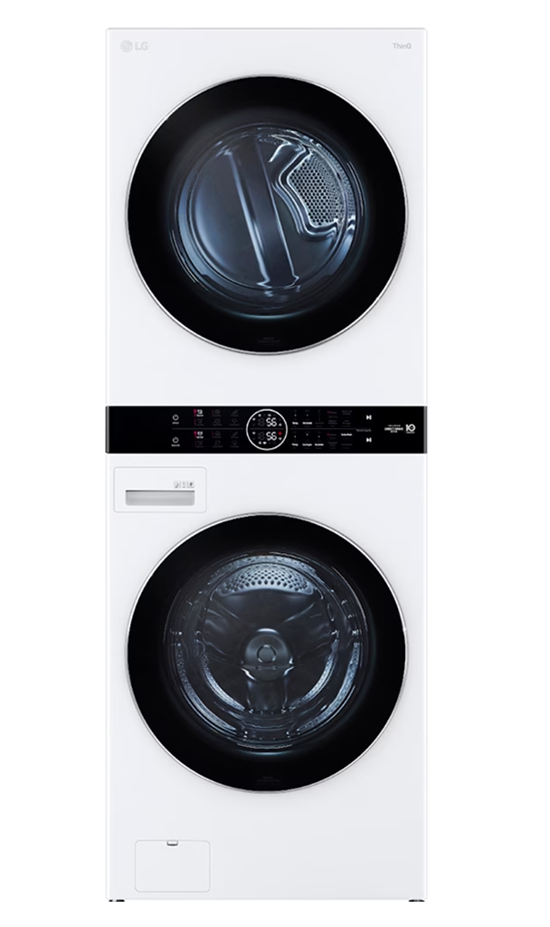 Torre de lavado LG WashTower™. Lavadora y secadora eléctrica, carga  frontal, motor Inverter AI DD™ con inteligencia artificial y conectividad  LG ThinQ (capacidad: 22 kg cada una; color: blanco)