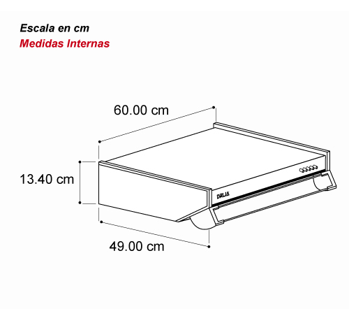 Extractor bajo gabinete de 60 cm | Extractor de grasa