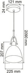 Lámpara de luminaria colgante, 15W Cromado 100-240V