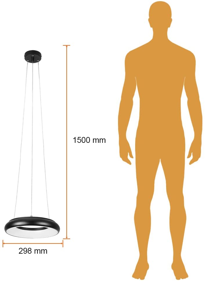 Lámpara Colgante, Interior Suspendida Led 25W 100-240V 3000K