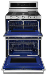 30-Inch 5 Burner Gas Double Oven Convection Range