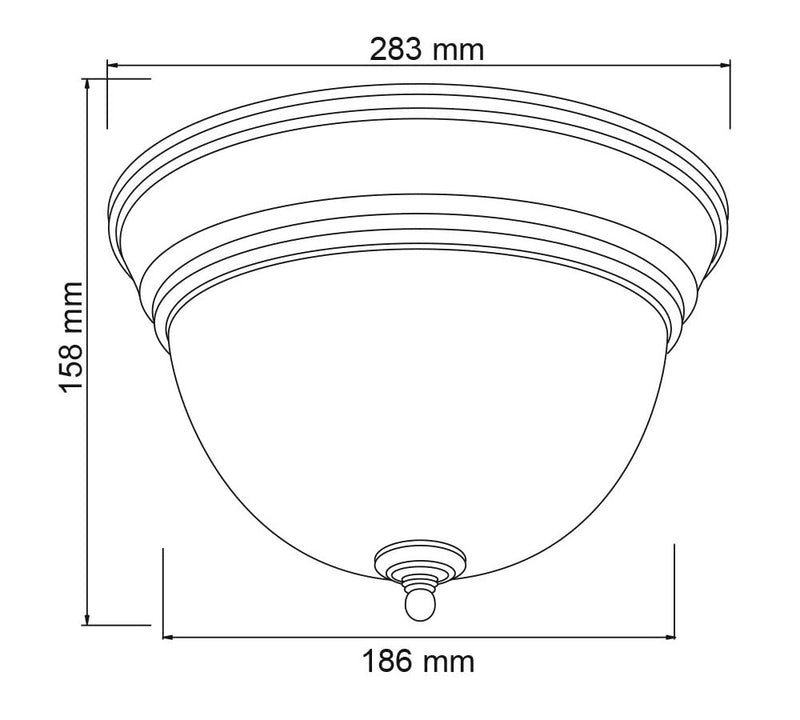 Lámpara de superficie interior, techo 60W 127V E26 Latón