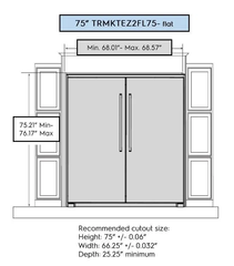 Frigidaire Professional Kit de molduras dobles de 75 ”- Diseño plano