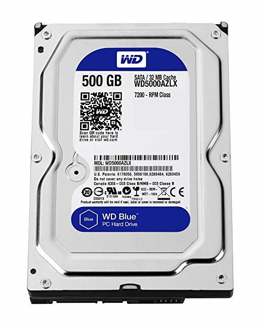 Western Digital Blue 500GB 7200 RPM 32MB Cache SATA 6.0Gb/s 3.5" Internal Hard Drive Bare Drive