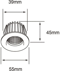 Lámpara empotrada LED, blanca