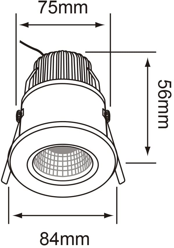 Lámpara de techo LED empotrada, blanca