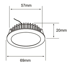 Lámpara LED empotrada de techo fija, blanca